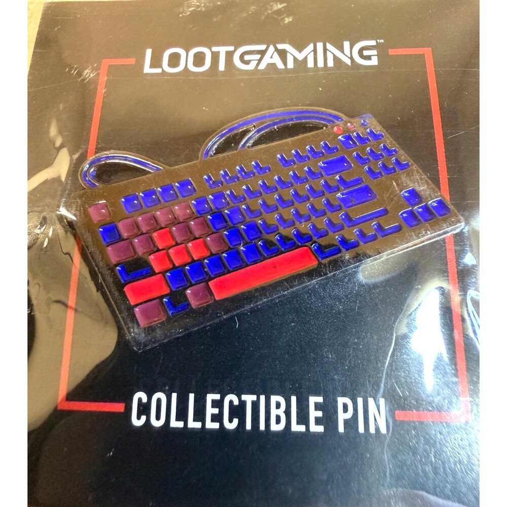Loot Crate Gaming Keyboard Collectible Enamel Pin Badge - Exclusive - NEW